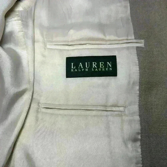 Lauren Ralph Lauren Classic Tan Sports Coat Blazer Suit Lined Jacket Mens 38R - Picture 13 of 16